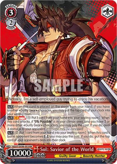 Sol Savior of the World GGST/SX06-053 RR Guilty Gear -Strive- Card