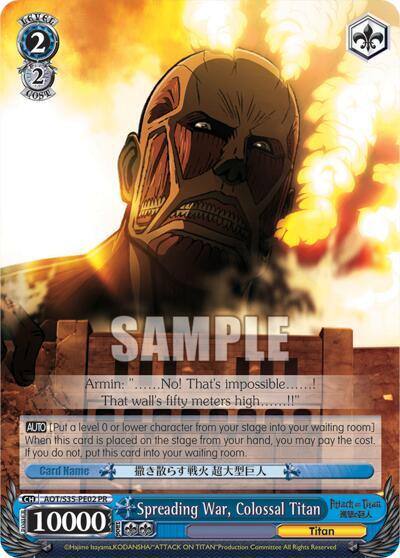 Spreading War Colossal Titan AOT/S35-PE02 PR Attack on Titan Card