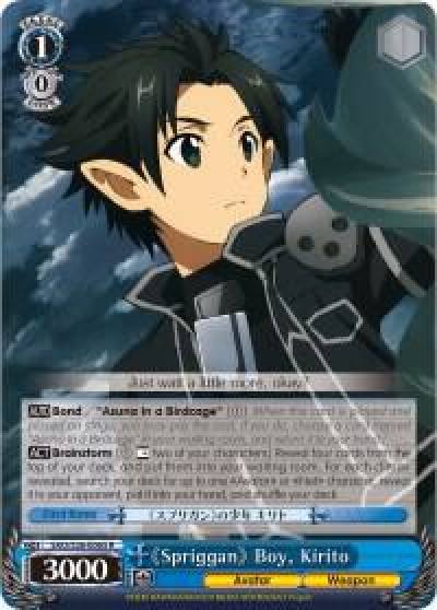 Spriggan Boy Kirito SAO/S26-E065 R Sword Art Online Vol.2 Card