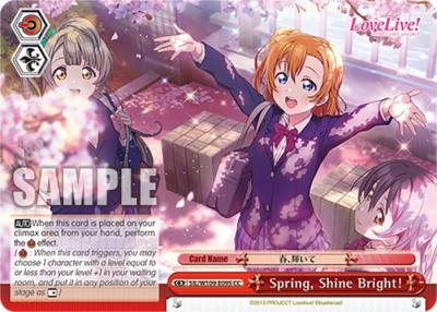 Spring Shine Bright SIL/W109-E095 CC Love Live! School idol festival 2 MIRACLE LIVE! Card