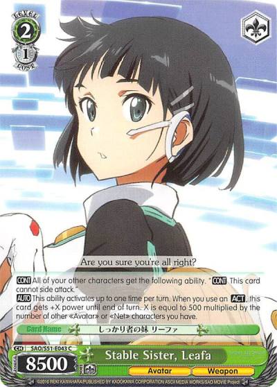Stable Sister Leafa SAO/S51-E043 C Sword Art Online The Movie: -Ordinal Scale- Card