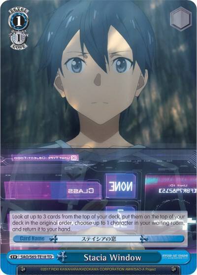 Stacia Window SAO/S65-TE18 TD Sword Art Online -Alicization- Card