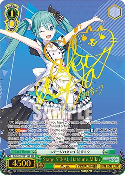 Stage SEKAI, Hatsune Miku (SSP) PJS/S91-TE21SSP SSP HATSUNE MIKU: COLORFUL STAGE! Weiss Schwarz card