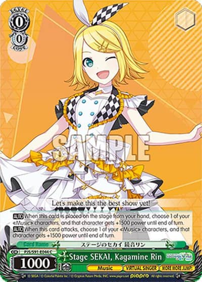 Stage SEKAI, Kagamine Rin PJS/S91-E044 C HATSUNE MIKU: COLORFUL STAGE! Weiss Schwarz card
