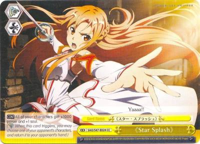 Star Splash SAO/S47-E024 CC Sword Art Online Re: Edit Card