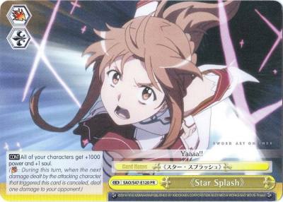 Star Splash SAO S47 E120 PR SAO/S47-E120 PR Sword Art Online Re: Edit Card