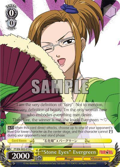 Stone Eyes Evergreen FT/EN-S02-019 C Fairy Tail ver.E Card
