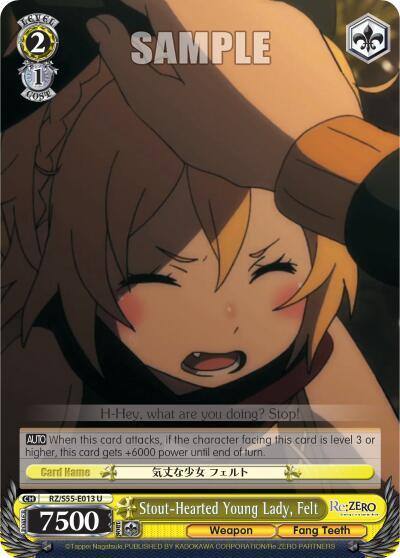 Stout Hearted Young Lady Felt RZ/S55-E013 U Re:ZERO Vol.2 Card