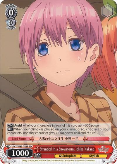 Stranded in a Snowstorm Ichika Nakano 5HY/W83-TE13 TD The Quintessential Quintuplets Card
