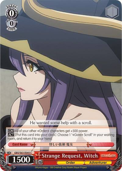 Strange Request Witch GBS/S63-E045 C Goblin Slayer Card