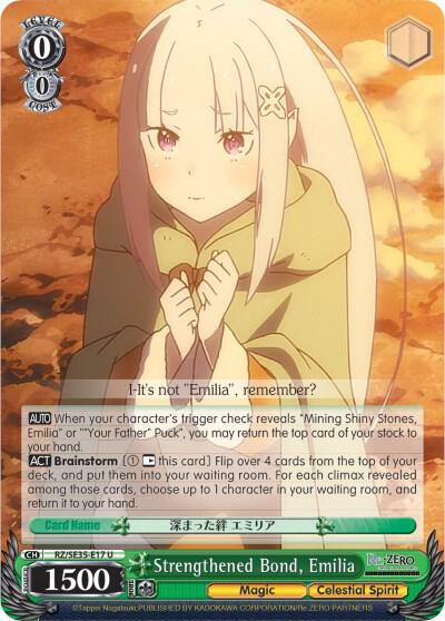 Strengthened Bond Emilia RZ/SE35-E17 U Re:ZERO: The Frozen Bond Card