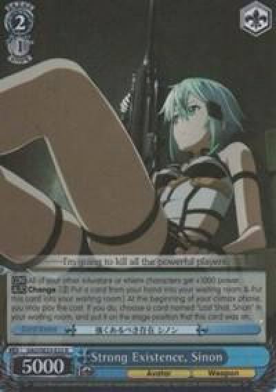 Strong Existence Sinon Parallel Foil SAO/SE23-E22 R Sword Art Online II Card