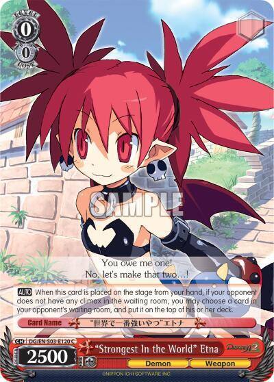 Strongest In the World Etna DG/EN-S03-E120 C Disgaea Card