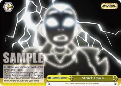 Struck Down RRR ATLA/WX04-021R RRR Avatar: The Last Airbender Card