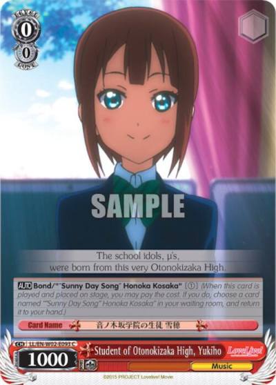 Student of Otonokizaka High Yukiho LL/EN-W02-E093 C Love Live! DX Vol.2 Card