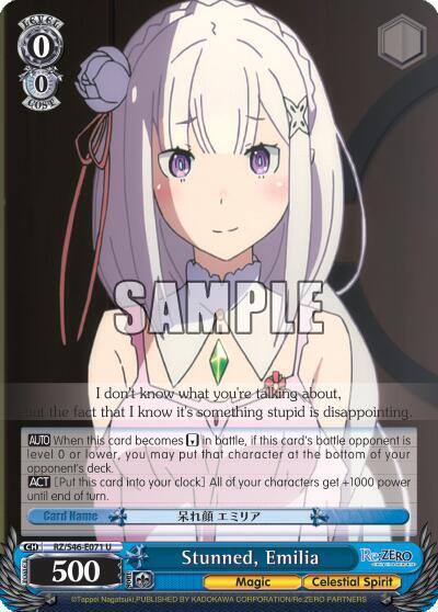 Stunned Emilia RZ/S46-E071 U Re:ZERO Card