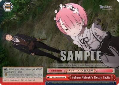 Subaru Natsukis Decoy Tactic SR RZ/S46-E054S SR Re:ZERO Card