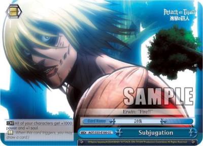 Subjugation AOT/S35-E100 CC Attack on Titan Card