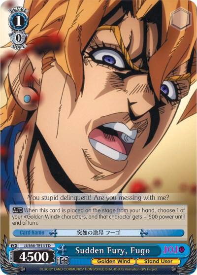 Sudden Fury Fugo JJ/S66-TE14 TD JoJo's Bizarre Adventure: Golden Wind Card