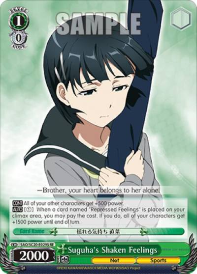 Suguhas Shaken Feelings SR SAO/SC20-E029S RE Sword Art Online Chronicle Set Card