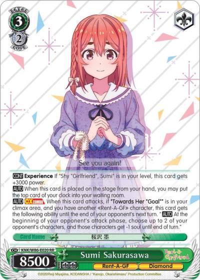 Sumi Sakurasawa KNK/W86-E020 RR Rent-A-Girlfriend Card