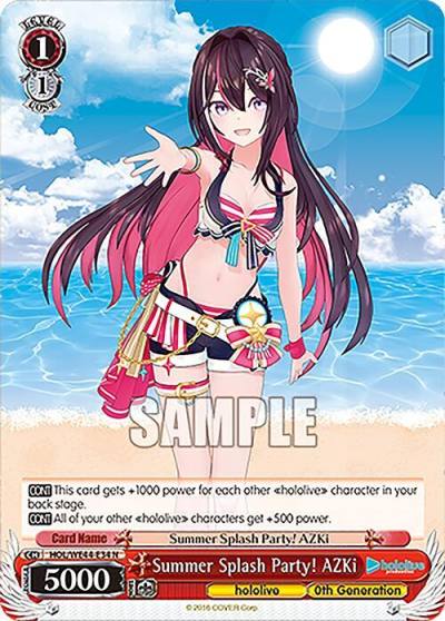 Summer Splash Party AZKi HOL/WE44-E34 N hololive production Summer Collection Premium Booster Card