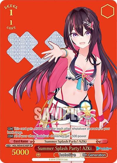 Summer Splash Party AZKi SP HOL/WE44-E34SP SP hololive production Summer Collection Premium Booster Card