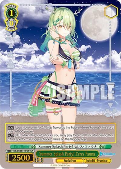 Summer Splash Party Ceres Fauna HLP HOL/WE44-E18HLP HLP hololive production Summer Collection Premium Booster Card
