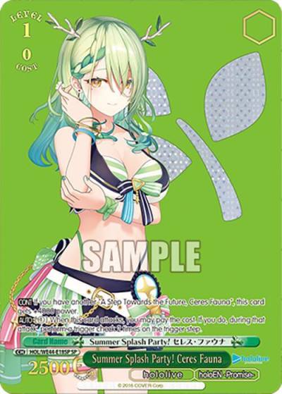 Summer Splash Party Ceres Fauna SP HOL/WE44-E18SP SP hololive production Summer Collection Premium Booster Card