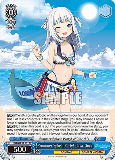 Summer Splash Party Gawr Gura HOL/WE44-E41 N hololive production Summer Collection Premium Booster Card