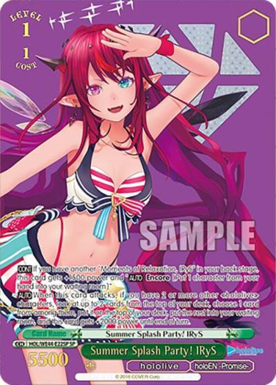 Summer Splash Party IRyS SP HOL/WE44-E22SP SP hololive production Summer Collection Premium Booster Card