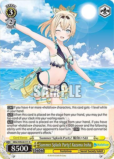 Summer Splash Party Kazama Iroha HOL/WE44-E11 N hololive production Summer Collection Premium Booster Card