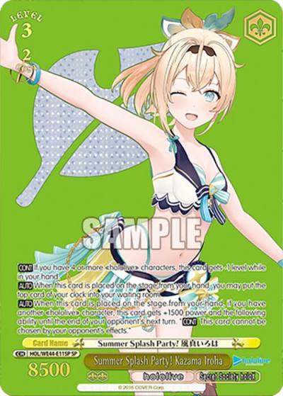 Summer Splash Party Kazama Iroha SP HOL/WE44-E11SP SP hololive production Summer Collection Premium Booster Card