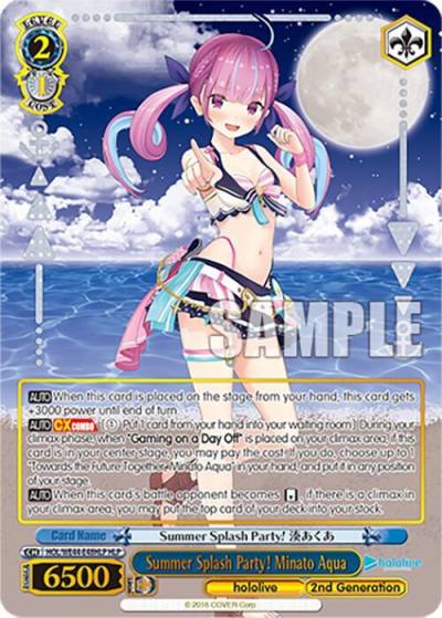 Summer Splash Party Minato Aqua HLP HOL/WE44-E48HLP HLP hololive production Summer Collection Premium Booster Card