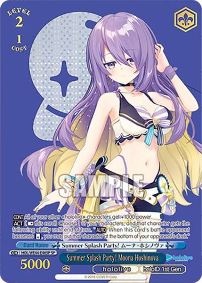 Summer Splash Party Moona Hoshinova SP HOL/WE44-E46SP SP hololive production Summer Collection Premium Booster Card