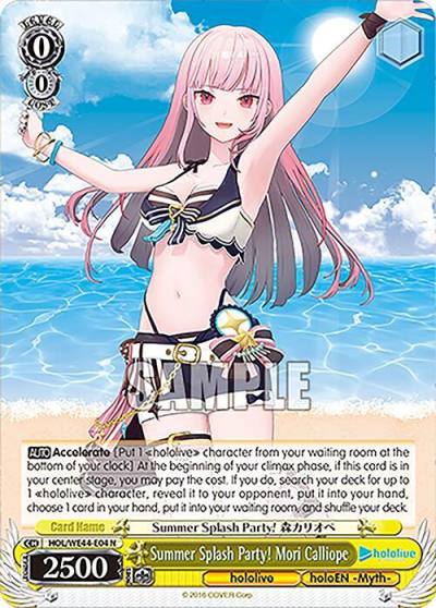 Summer Splash Party Mori Calliope HOL/WE44-E04 N hololive production Summer Collection Premium Booster Card