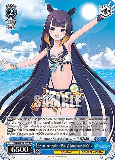 Summer Splash Party Ninomae Inanis HOL/WE44-E49 N hololive production Summer Collection Premium Booster Card