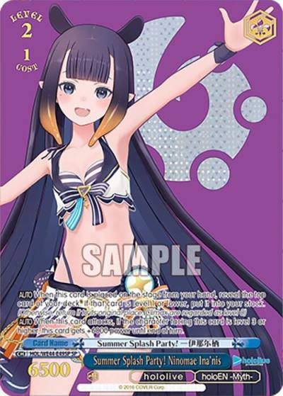 Summer Splash Party Ninomae Inanis SP HOL/WE44-E49SP SP hololive production Summer Collection Premium Booster Card