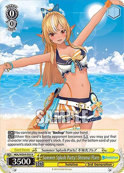 Summer Splash Party Shiranui Flare HOL/WE44-E05 N hololive production Summer Collection Premium Booster Card