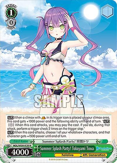 Summer Splash Party Tokoyami Towa HOL/WE44-E20 N hololive production Summer Collection Premium Booster Card