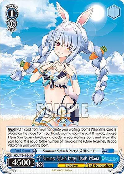 Summer Splash Party Usada Pekora HOL/WE44-E43 N hololive production Summer Collection Premium Booster Card