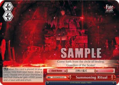 Summoning Ritual FS/S34-E073 CC Fate/stay night [Unlimited Blade Works] Card
