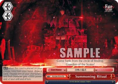 Summoning Ritual TD FS/S34-TE14 TD Fate/stay night [Unlimited Blade Works] Card