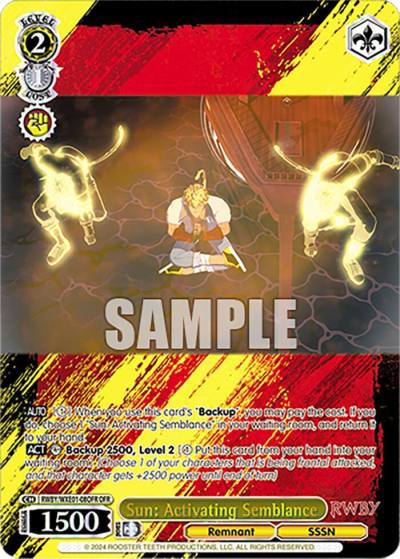 Sun Activating Semblance OFR RWBY/WXE01-08OFR OFR RWBY Premium Booster Card