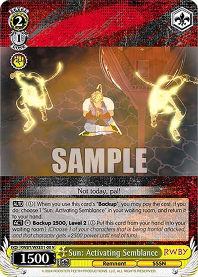 Sun Activating Semblance RWBY/WXE01-08 N RWBY Premium Booster Card