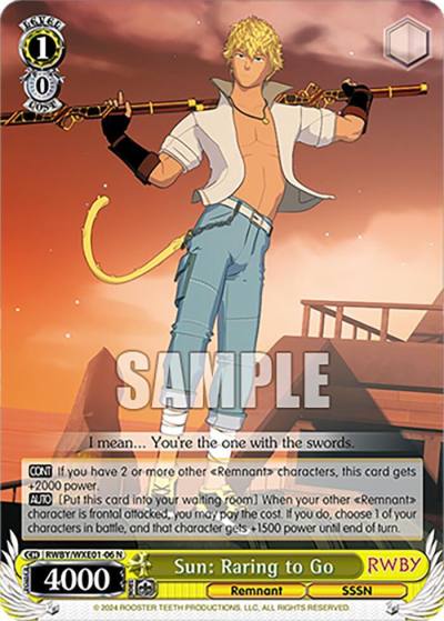 Sun Raring to Go RWBY/WXE01-06 N RWBY Premium Booster Card