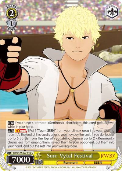Sun Vytal Festival RWBY/WX03-015 C RWBY Card