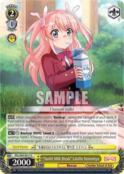 Sunlit Milk Break Lalafin Nonomiya RSL/S69-E017 U Revue Starlight -Re LIVE- Card