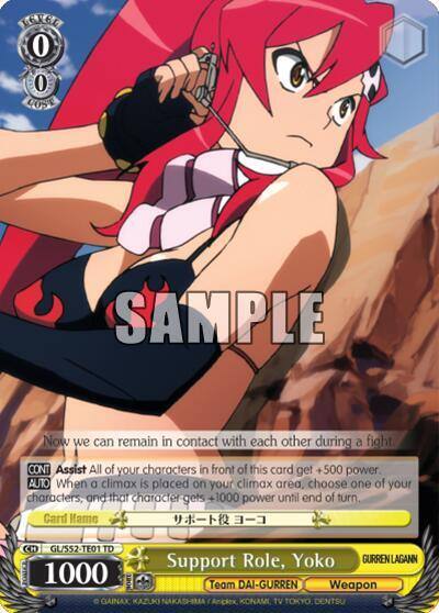 Support Role Yoko GL/S52-TE01 Gurren Lagann Card