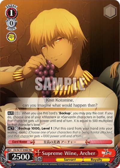 Supreme Wine Archer FZ/SC17-E060 RE Fate/Zero Chronicle Set Card
